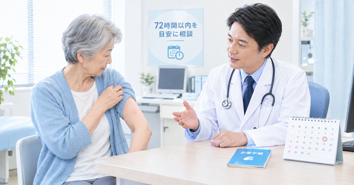 帯状疱疹の治療で早期受診が大切な理由、発疹から72時間以内の初期対応